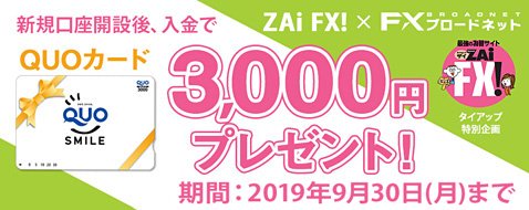 FXブロードネットのザイFX!限定タイアップキャンペーン