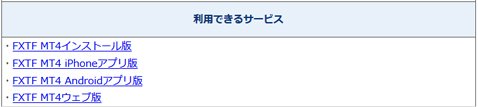FXトレード・フィナンシャルで利用できたサービス