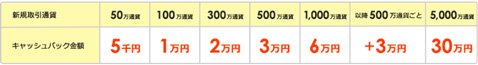 ひまわり証券・新規口座開設キャンペーン 取引量条件