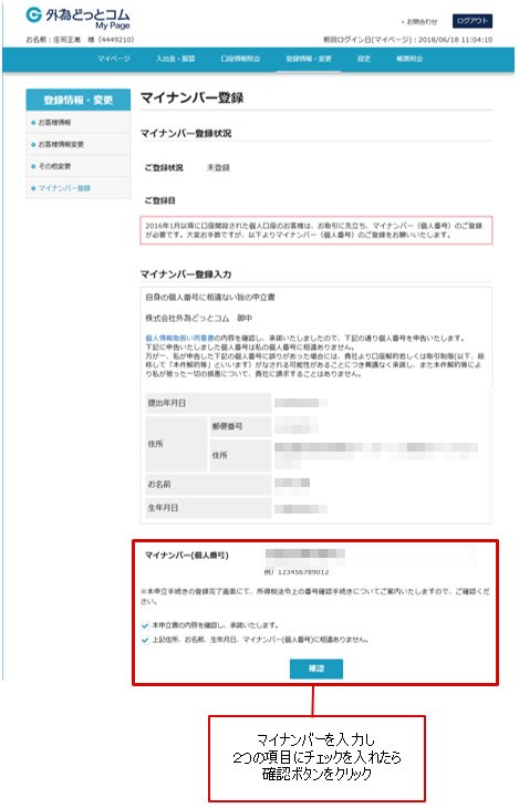 外為どっとコムマイナンバー登録(2)