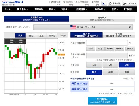 購入申込み画面