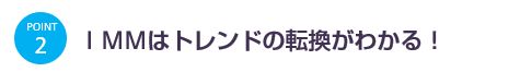POINT 2 IMMはトレンドの転換がわかる!