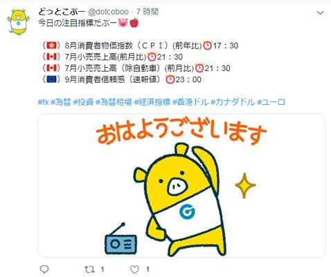 外為どっとコム公式キャラクター「どっとこぶー」Twitter