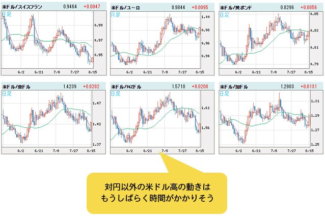 米ドルVS世界の通貨 日足