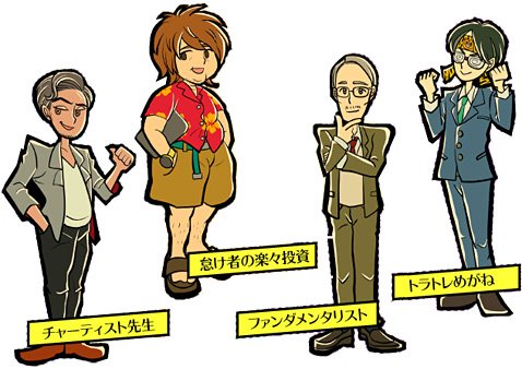 ガチンコバトルに参加している4人のトレーダー
