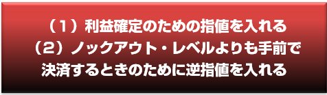 ノックアウト・オプションでは指値や逆指値を利用できる