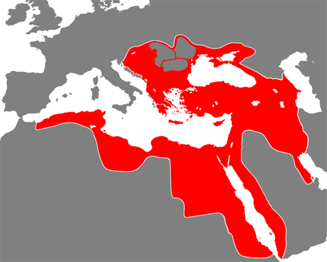 オスマン帝国の最大領土（1683年）